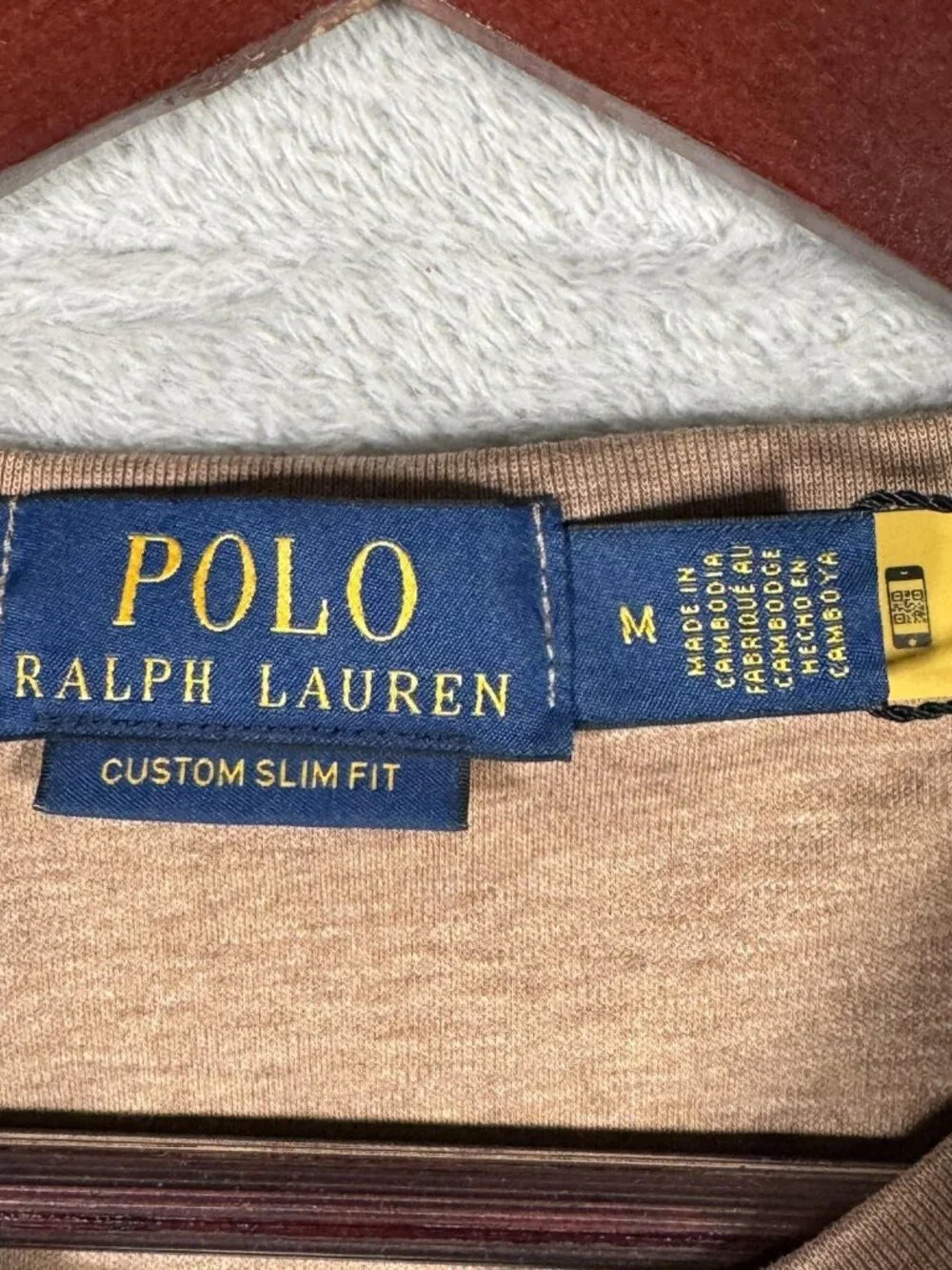 Polo Ralph Lauren Shirt Mens M Brown Custom Slim Fit Classics Pony Tee Soft